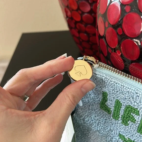 Kate Spade x Target NWT Life of the Party Beaded Clutch Blue/Green Bead Pouch - Picture 9 of 15